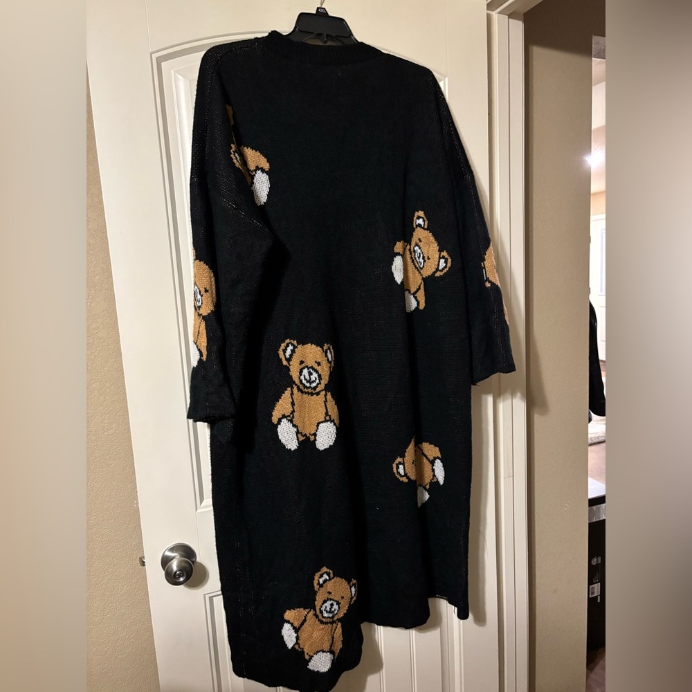 Dressed in Lala Literally Limitless Oversized Knit Dress in Teddy Bears 4ever - Picture 8 of 10